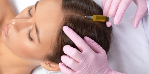 Healthy scalp free of irritation after dermotricology treatment at DermaGlow Esthetics