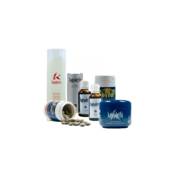 Kit tratamiento casero para dermatitis con Fungi-Activ, K1/K2, Crema Special K, dePature y Revitals.